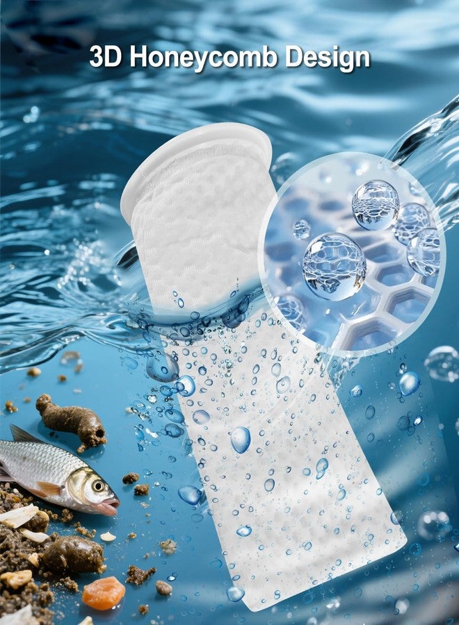 MQLPXI 20Pack 4Inch Honeycomb Filter Socks 150 Micron, Aquarium Filter Sock 3D Honeycomb Design Fit for Waterbox Marine X 60.2 90.3 110.4, Filter Bags for Fish Tank - Image 5